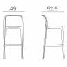Стул пластиковый барный Net Stool коралловый 490х525х1015 мм