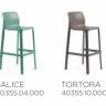 Стул пластиковый барный Net Stool коралловый 490х525х1015 мм