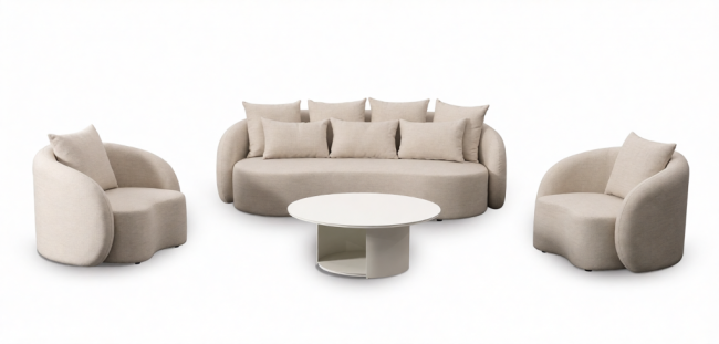 Столик металлический кофейный Cosy белый Ø995х385 мм