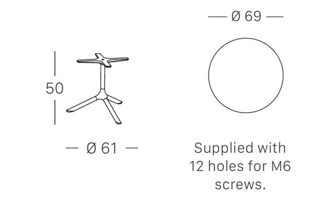 Столик ламинированный кофейный Tripe голубой, тортора шпатель Ø700х510 мм