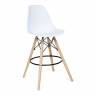 Стул барный Синди Бар Чаир/Cindy Bar Chair (мод.80-1) дерево бук/металл/пластик, 50х51х109см, белый 70029/ натуральный (Комплект из 4 шт.) белый дерево бук/металл/пластик