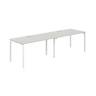 SG.226.SH.44.WH / Рабочая станция s-b-s 2800х800х750 / профиль: 40х40 белый; столешница: серый бархат