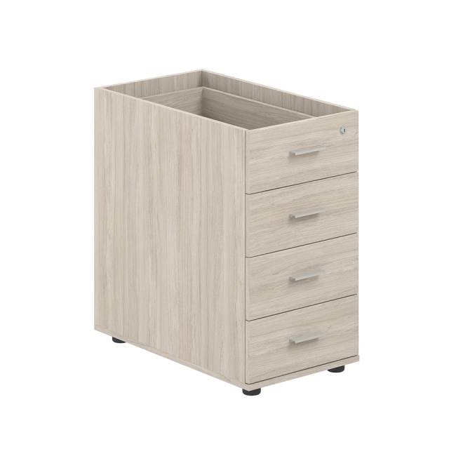 SG.523.OL.OL / Тумба приставная 400х800х725 с 4 ящ., с замком без топа / корпус: дуб светлый; фасады: дуб светлый