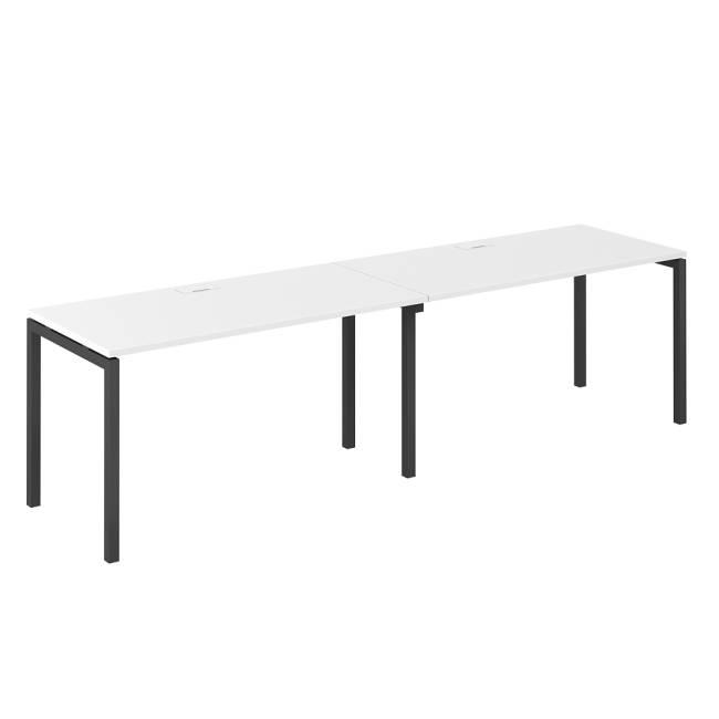 SG.226.WH.44.AN / Рабочая станция s-b-s 2800х800х750 / профиль: 40х40 антрацит; столешница: белый