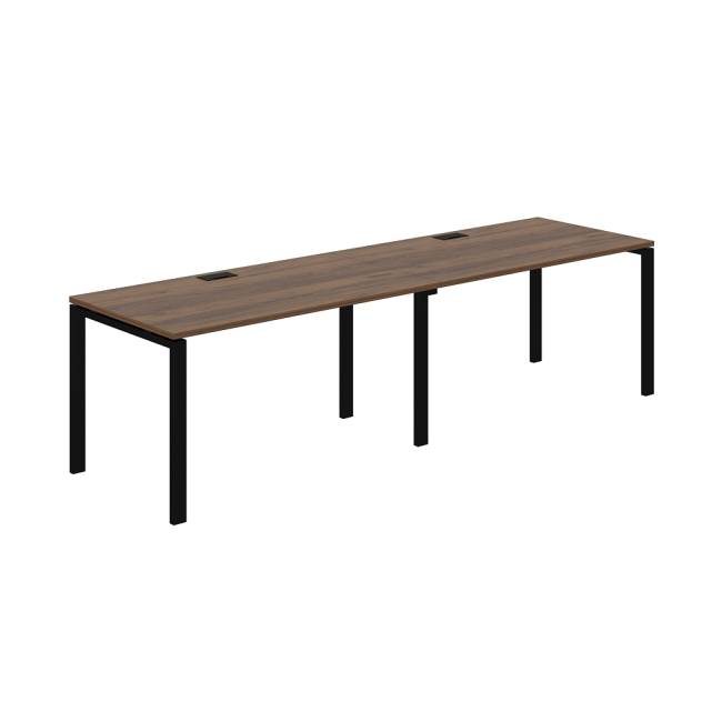 SG.226.DM.63.BL / Рабочая станция s-b-s 2800х800х750 / профиль: 60х30 черный столешница: дуб модена