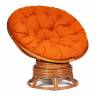 Кресло-качалка Папасан/Papasan (W 23/01 B) /с подушкой/ 115х78х104см, коньячный, ткань оранжевый, с 23 Cognac (коньяк)