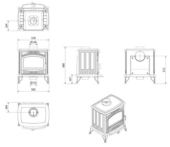 Печь Kratki Koza K6 ECO