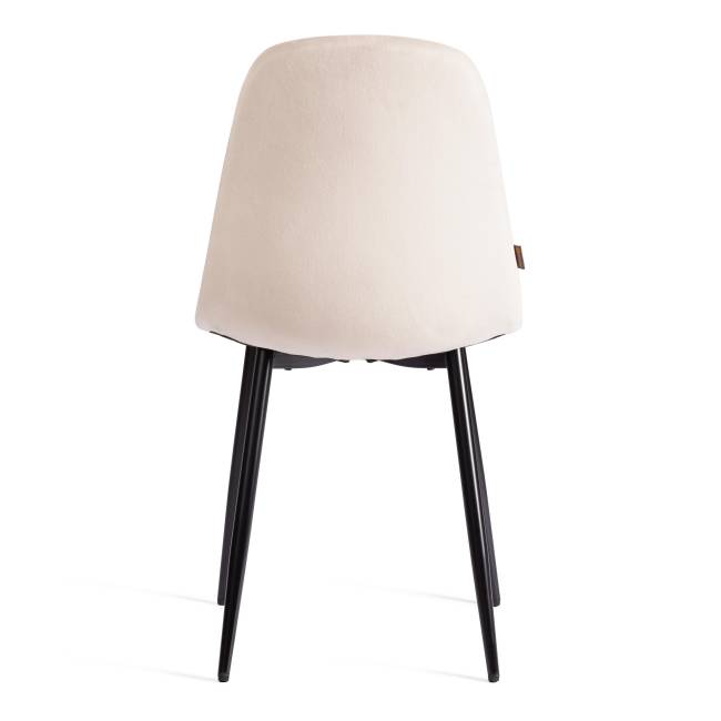 Стул Бриз/Breeze (мод.JSC-58)/2 шт. в упаковке велюр/металл, 44х53х86см, бежевый HLR2/черный (Комплект из 2 шт.) бежевый Велюр/металл