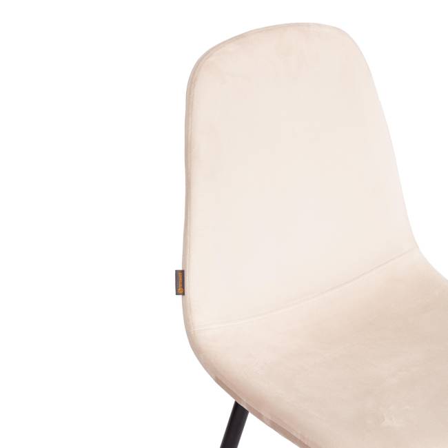 Стул Бриз/Breeze (мод.JSC-58)/2 шт. в упаковке велюр/металл, 44х53х86см, бежевый HLR2/черный (Комплект из 2 шт.) бежевый Велюр/металл