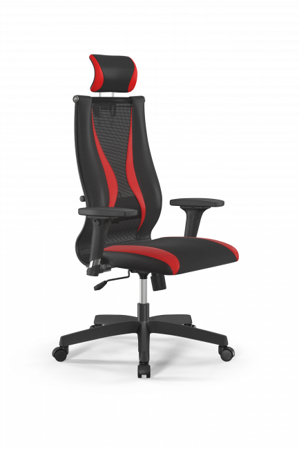 Кресло Sit 10 B2-170D - T+UMF(SY271)+Extra /Kb38/Wh09/D02P/H3mL-Pf-2D(M09.B02.G15.W01), черный-красный
