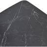 Стол БЛАНКО (BLANCO) 160 цвет ЧЕРНЫЙ МРАМОР МАТОВЫЙ (MATT BLACK MARBLE SOLID CERAMIC / ОРЕХ, ®DISAUR