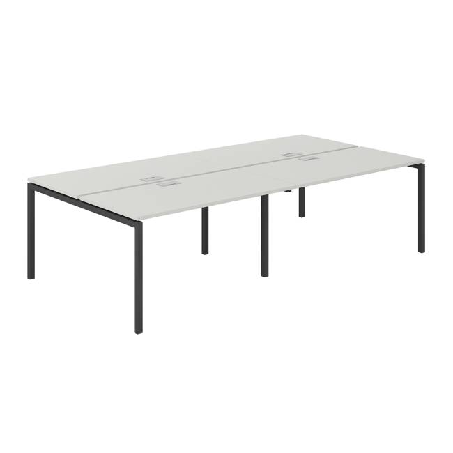 SG.255.SH.44.AN / Рабочая станция 2800х1438х750 / профиль: 40х40 антрацит; столешница: серый бархат