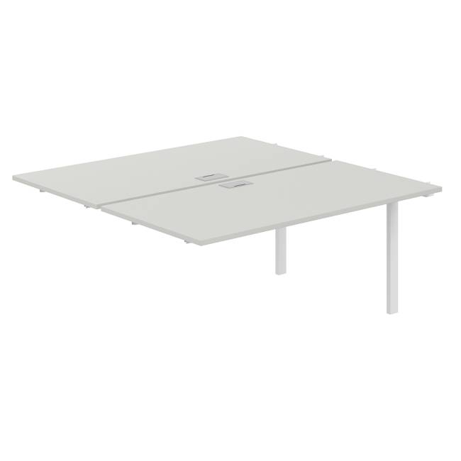 SG.219.SH.63.WH / Секция рабочей станции 1600х1638х750 / профиль: 60х30 белый; столешница: серый бархат