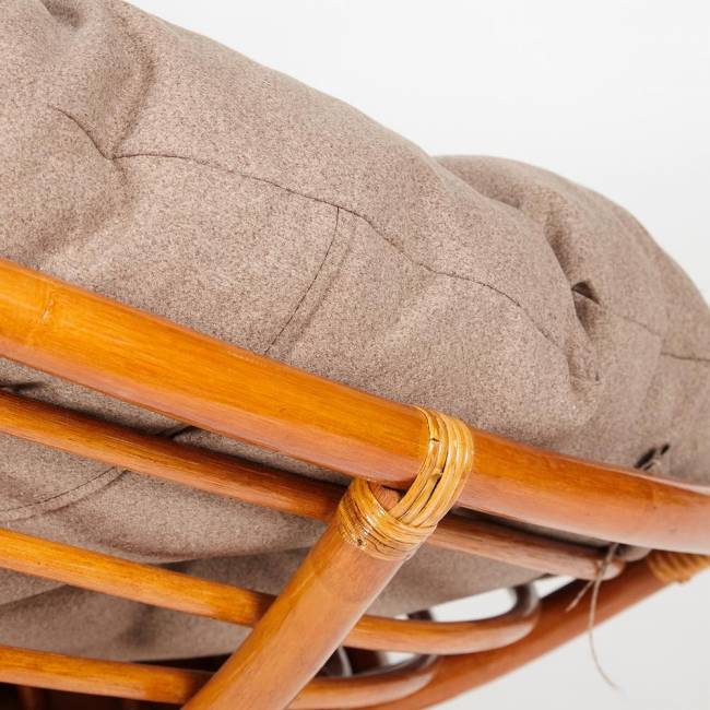 Кресло-качалка Папасан/Papasan (W 23/01 B) /с подушкой/ 115х78х104см, коньячный, экошерсть коричневый, 1811-5 Cognac (коньяк) Кресло-качалка Папасан/Papasan (W 23/01 B) /с подушкой/ 115х78х104см, коньячный, экошерсть коричневый, 1811-5 Cognac (коньяк)