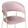 Стул на металлокаркасе Kamelia pink / gold