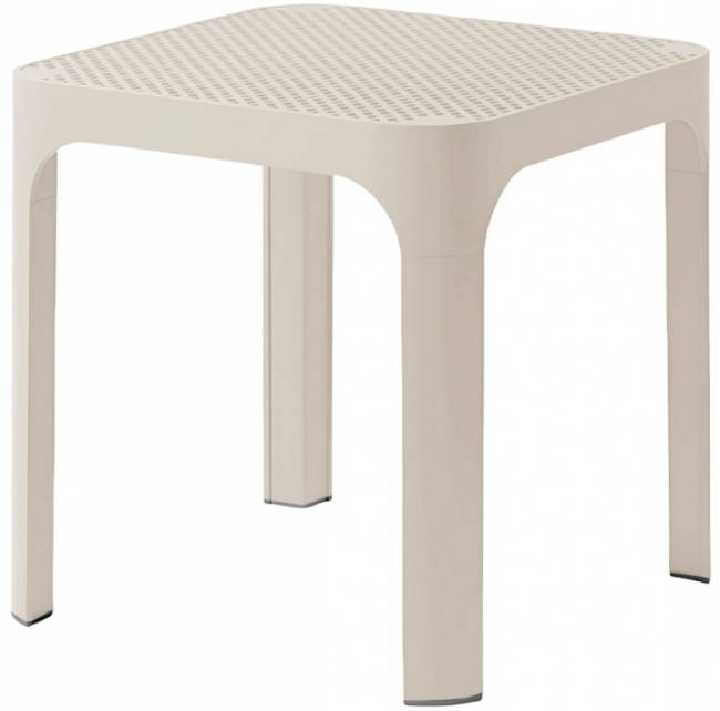Столик пластиковый журнальный Net Table 40 бежевый 400х400х400 мм