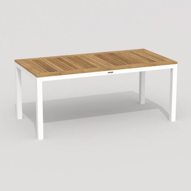 Стол обеденный ТЕЛЛА  из тика 180x90 белый