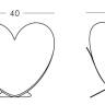 Светильник пластиковый настольный Сердце Love Lighting красный 400х270х380 мм