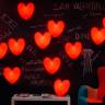 Светильник пластиковый настольный Сердце Love Lighting красный 400х270х380 мм
