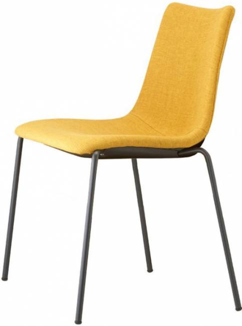 Стул с обивкой Zebra Pop 4 legs антрацит, желтый 540х520х810 мм
