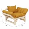 Кресло Бинго ткань savana plus yellow, каркас лак