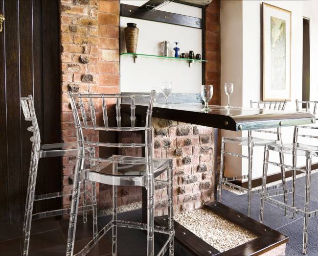 Стул прозрачный барный Chiavari Bar 75 прозрачный 480х520х1130 мм