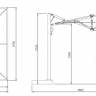 Зонт профессиональный 2.9х2.9 м Astro Timber имитация ироко, слоновая кость 2900х2900 мм