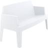 Диван пластиковый двухместный Box Sofa белый 1380x620x800 мм