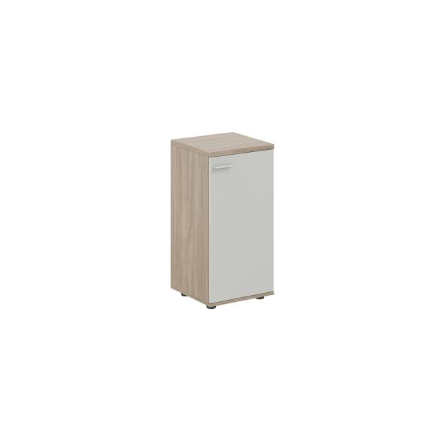 SG.816.OD.SH.R / Шкаф низкий 400х400х825, 1 дв., з.ст ЛДСП, правый / корпус: дуб темный;  фасад: серый бархат
