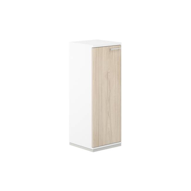 AG.205.WH.WH.AR.L / Шкаф 3 ур. 400х400х1111 / корпус: белый, топ/дно: белый, фасады: ак.равелло