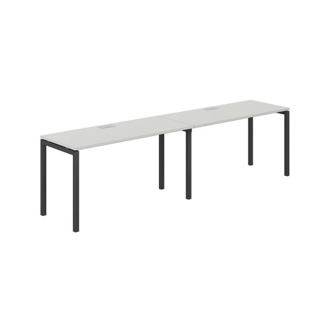 SG.224.SH.44.AN / Рабочая станция s-b-s 2800х600х750 / профиль: 40х40 антрацит; столешница: серый бархат