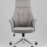Кресло офисное TopChairs Neoma светло-серый экокожа ткань