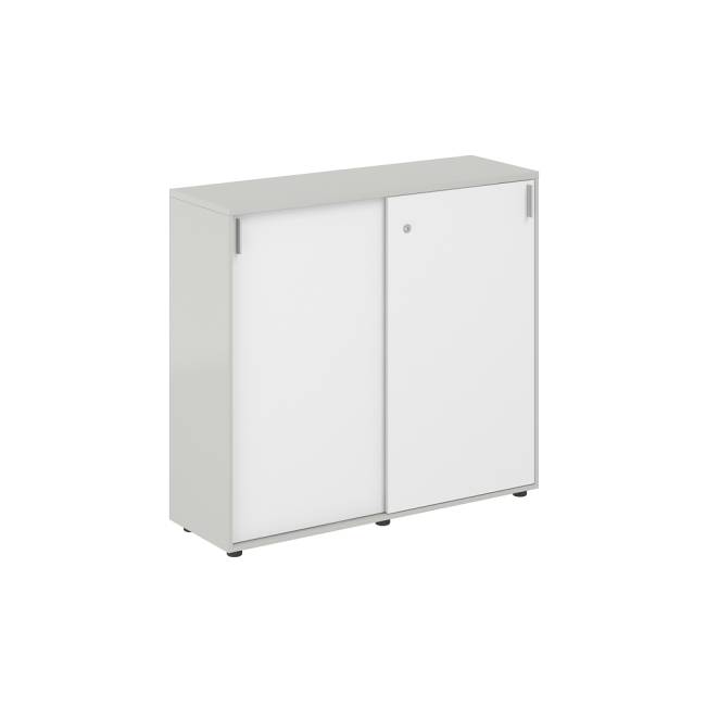 SG.711.SH.WH / Шкаф купе 1238х400х1125 средний, с замком / корпус цвет: серый бархат, фасады: белый