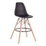 Стул барный Синди Бар Чаир/Cindy Bar Chair (мод.80-1)/1 шт. в упаковке дерево бук/металл/пластик, 50х51х109см, черный 3010/ натуральный черный дерево бук/металл/пластик