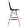 Стул барный Синди Бар Чаир/Cindy Bar Chair (мод.80-1)/1 шт. в упаковке дерево бук/металл/пластик, 50х51х109см, черный 3010/ натуральный черный дерево бук/металл/пластик