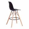 Стул барный Синди Бар Чаир/Cindy Bar Chair (мод.80-1)/1 шт. в упаковке дерево бук/металл/пластик, 50х51х109см, черный 3010/ натуральный черный дерево бук/металл/пластик
