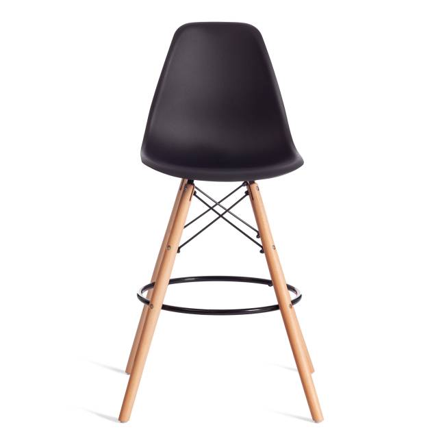 Стул барный Синди Бар Чаир/Cindy Bar Chair (мод.80-1)/1 шт. в упаковке дерево бук/металл/пластик, 50х51х109см, черный 3010/ натуральный черный дерево бук/металл/пластик