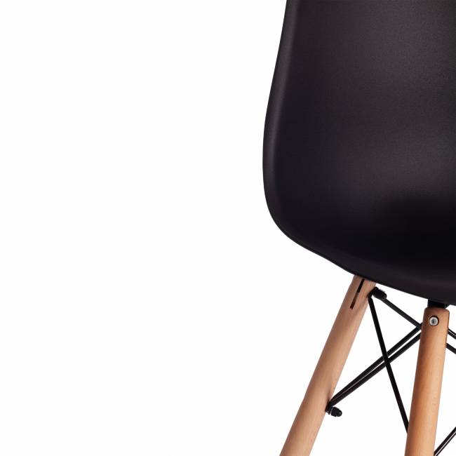 Стул барный Синди Бар Чаир/Cindy Bar Chair (мод.80-1)/1 шт. в упаковке дерево бук/металл/пластик, 50х51х109см, черный 3010/ натуральный черный дерево бук/металл/пластик
