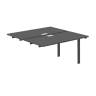 AG.121.AN.L.72.AN  / Секция рабочей станции 1200х1238х750  / профиль О-образный: 70х20 антрацит; лючок: серебро; столешница: антрацит