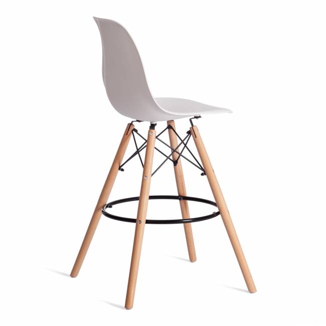 Стул барный Синди Бар Чаир/Cindy Bar Chair (мод.80-1)/1 шт. в упаковке дерево бук/металл/пластик, 50х51х109см, белый 70029/ натуральный белый дерево бук/металл/пластик