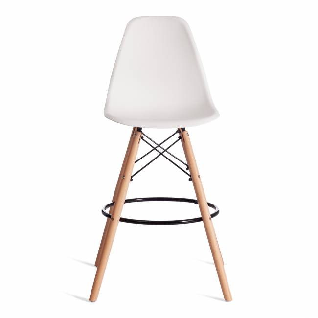 Стул барный Синди Бар Чаир/Cindy Bar Chair (мод.80-1)/1 шт. в упаковке дерево бук/металл/пластик, 50х51х109см, белый 70029/ натуральный белый дерево бук/металл/пластик