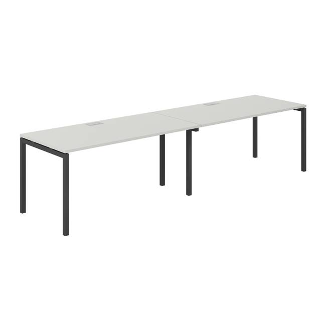 SG.229.SH.44.AN / Рабочая станция s-b-s 3200х800х750 / профиль: 40х40 антрацит; столешница: серый бархат