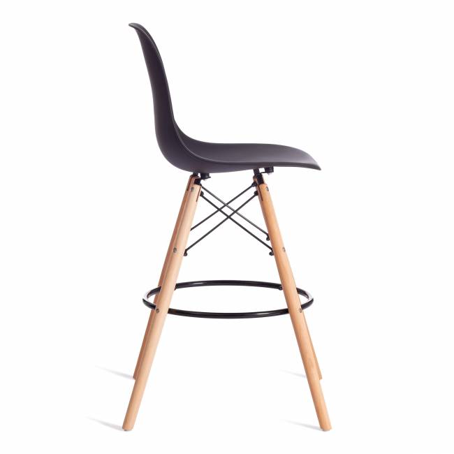 Стул барный Синди Бар Чаир/Cindy Bar Chair (мод.80-1)/2 шт. в упаковке дерево бук/металл/пластик, 50х51х109см, черный 3010/ натуральный (Комплект из 2 шт.) черный дерево бук/металл/пластик