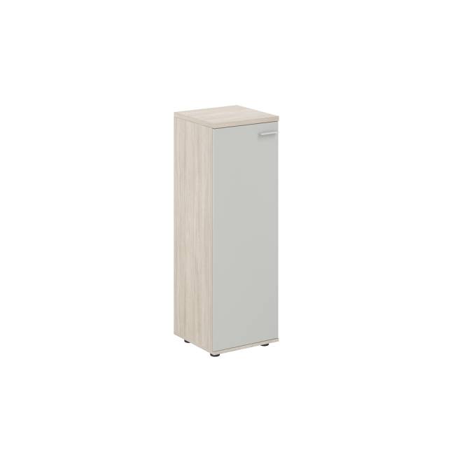 SG.814.OL.SH.L / Шкаф средний 400х400х1200, 1 дв., з.ст ЛДСП, левый / корпус: дуб светлый;  фасад: серый бархат