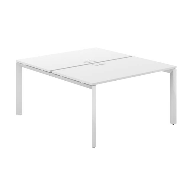 PR.248.WH.P59.WH / Рабочая станция 1400х1638х750 / профиль: 59х59 белый; столешница: белый