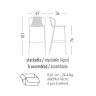 Стул пластиковый барный Kasia Stool 76 бежевый 490х360х1010 мм