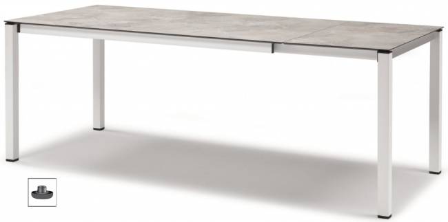 Стол ламинированный раздвижной Pranzo Extendable белый, каменный 1600-2100х890х750 мм Стол ламинированный раздвижной Pranzo Extendable белый, каменный 1600-2100х890х750 мм