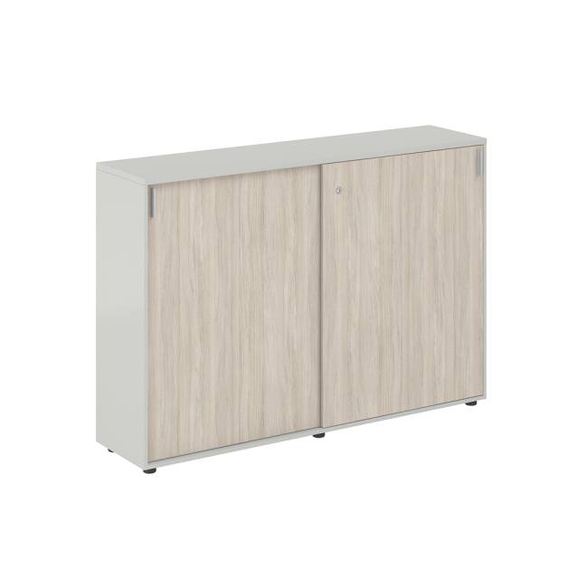 SG.713.SH.OL / Шкаф купе 1638х400х1125 средний, с замком / корпус цвет: серый бархат, фасады: дуб светлый
