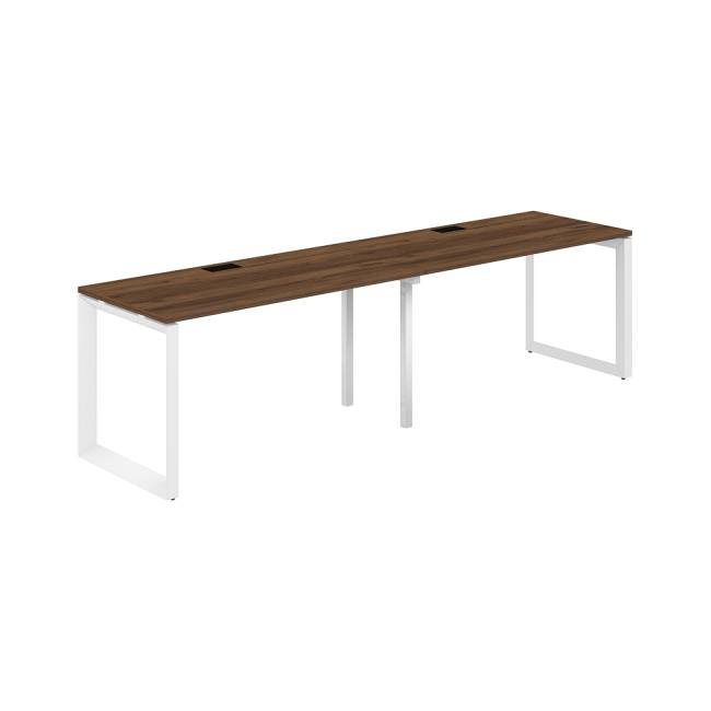 PR.225.DM.O59.WH / Рабочая станция s-b-s 2800х700х750 / профиль: 59х59 белый; столешница: дуб модена