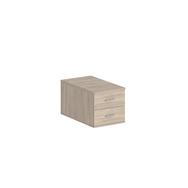 SG.536.OL.OL / Подвесная тумба с 2 ящ., 600, 400х446х342 / корпус: дуб светлый; фасады: дуб светлый